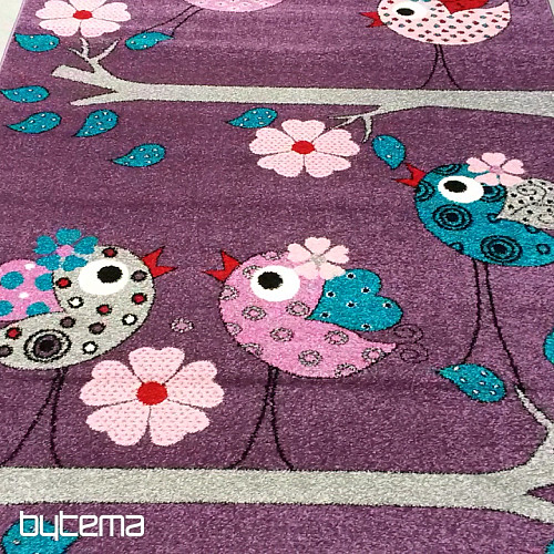 Tapis enfant BELLA BIRDS lilas