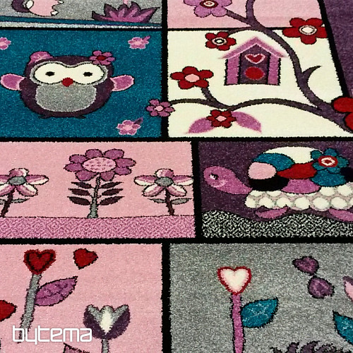 Tapis enfant ANIMAUX lilas