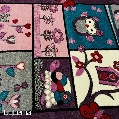 Tapis enfant ANIMAUX lilas