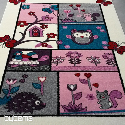 Tapis enfant ANIMAUX crème