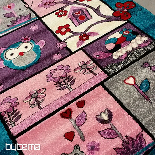 Tapis enfant ANIMAUX turquoise