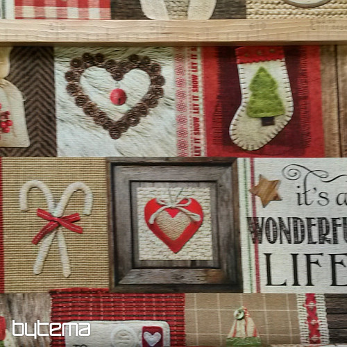 Tissu décoratif NOËL impression numérique 3D