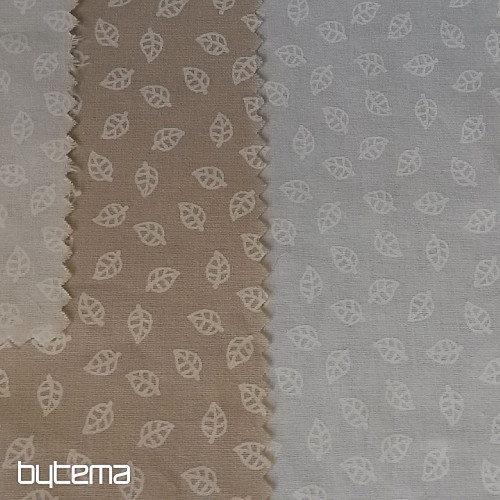 Tissu déco en coton TELMA feuille