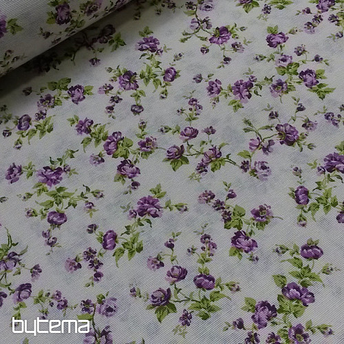 Tissu déco JANA fleur lilas