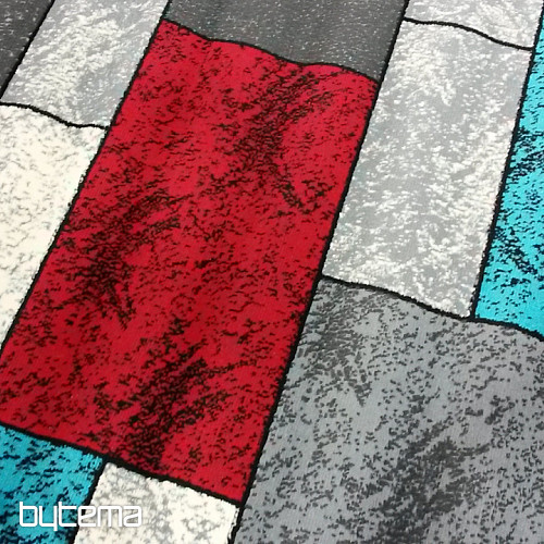 Pièce tapis AMAZON 1 gris rouge