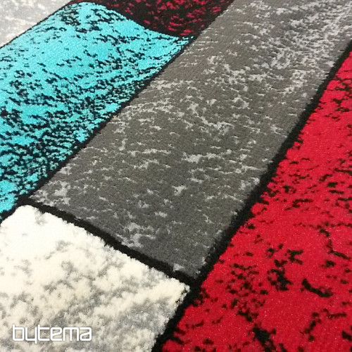 Pièce tapis AMAZON 1 gris rouge