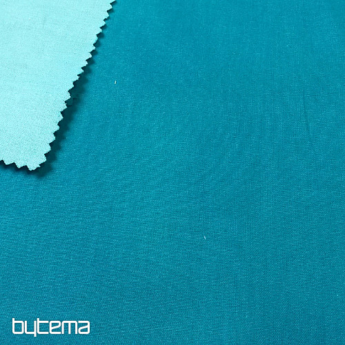 Tissu coton UNI turquoise foncé