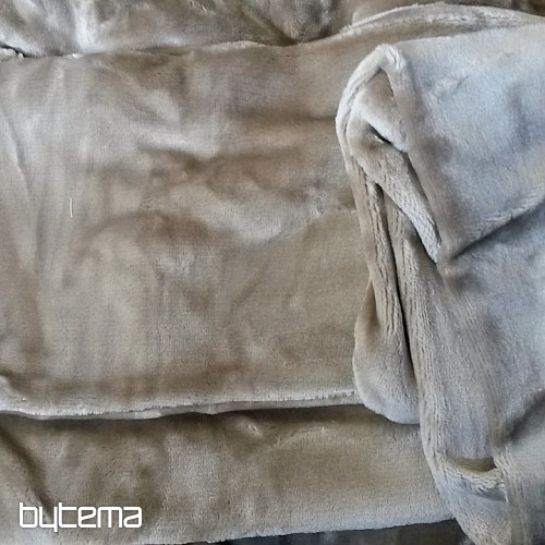 literie en microflanelle UNI gris-beige