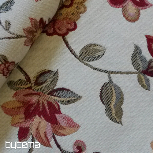 Combinaison de tissu pour tapisserie LOTOS BORDO