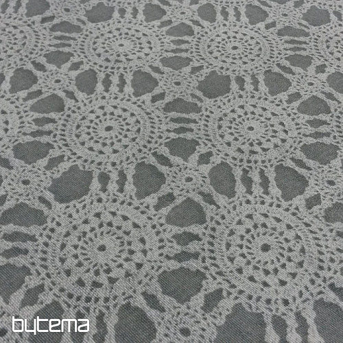Tissu déco DENTELLE gris