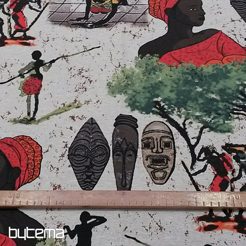 Tissu décoration design AFRIQUE vert