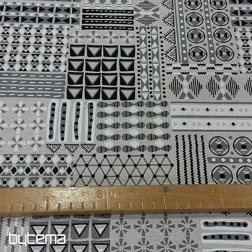 Tissu déco GEO gris