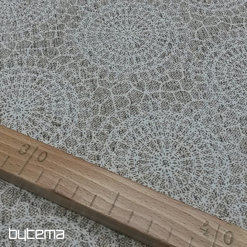 Tissu déco DENTELLE fine beige