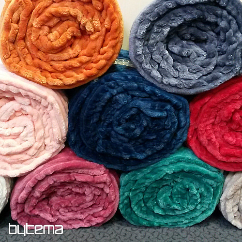 couverture microfibre EXTRA SOFT SHEEP velours côtelé - rouille