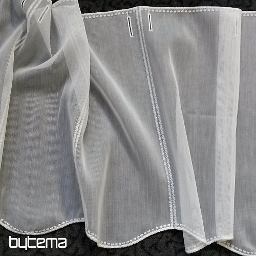 Rideau brodé moderne 11497 blanc