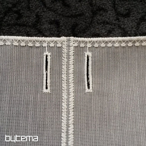 Rideau brodé moderne 11497 blanc