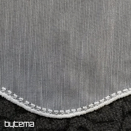 Rideau brodé moderne 11497 blanc