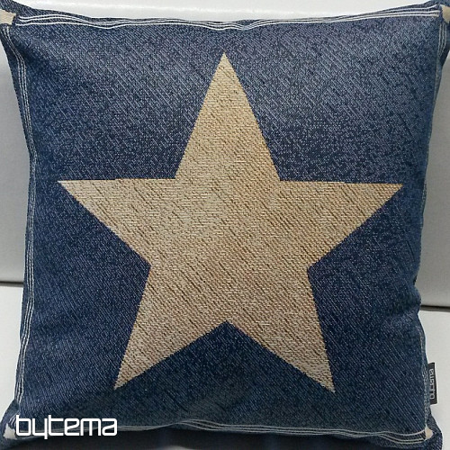Housse de coussin tapisserie ÉTOILE BLEU 1