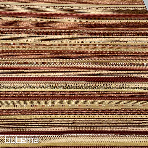 Tapis moderne exclusif ETNO NOBLES rayure rouge