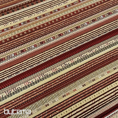 Tapis moderne exclusif ETNO NOBLES rayure rouge