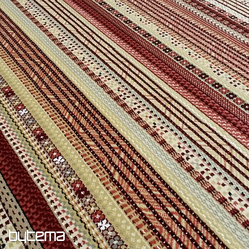 Tapis moderne exclusif ETNO NOBLES rayure rouge
