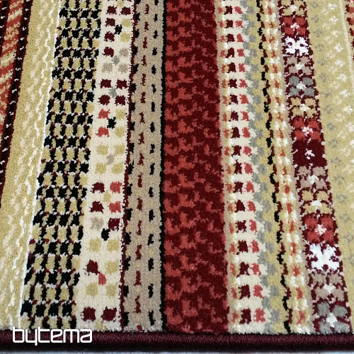 Tapis moderne exclusif ETNO NOBLES rayure rouge