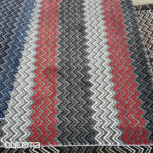 Tapis moderne ZIG ZAG rouge