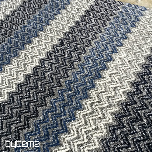 Tapis moderne ZIG ZAG bleu