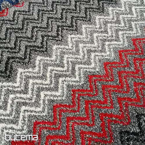 Tapis moderne ZIG ZAG rouge