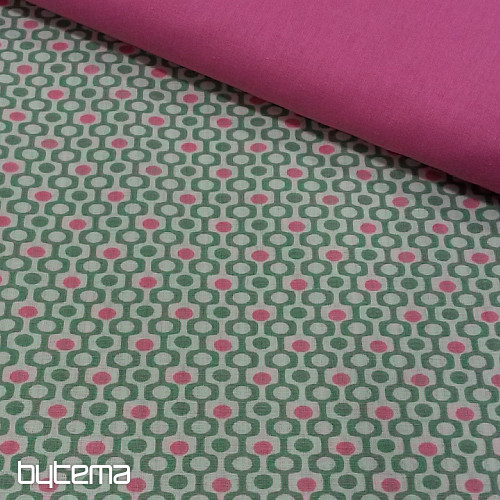 Tissu décoratif PEIXO MENTHE/CORAL