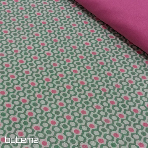 Tissu décoratif PEIXO MENTHE/CORAL