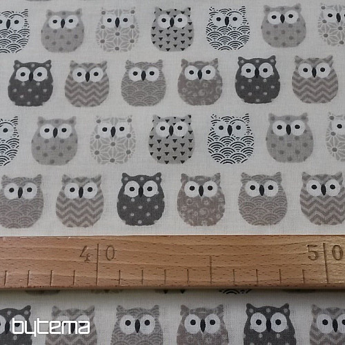 Tissu décoratif MINI CHOUETTES 2