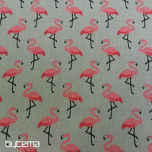 Tissu déco FLAMINGO gris