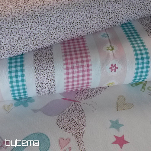 Tissu déco TWIST FLEUR rose