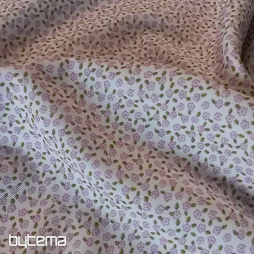 Tissu déco TWIST FLEUR rose
