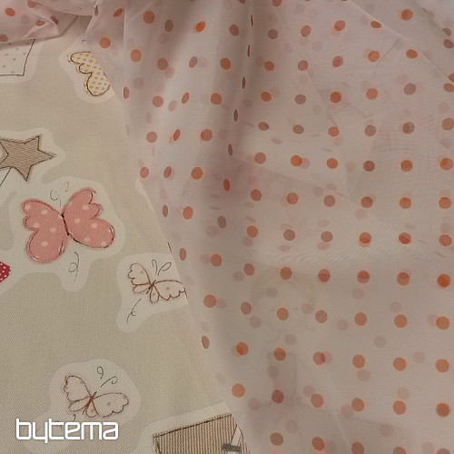 Tissu déco enfant TWIST PRINCESS orange