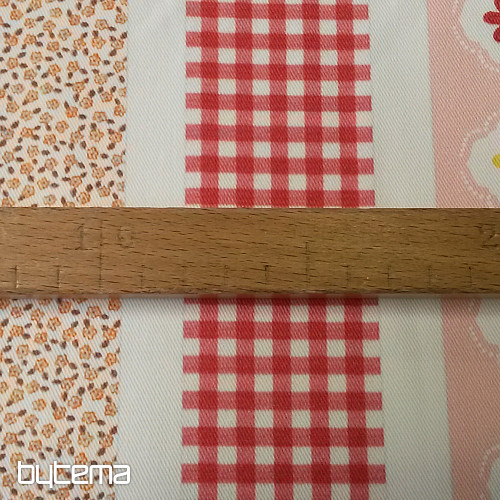 Tissu déco TWIST B01 rayures orange