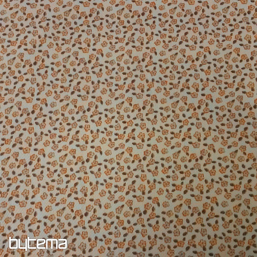 Tissu déco TWIST F01 petite fleur orange