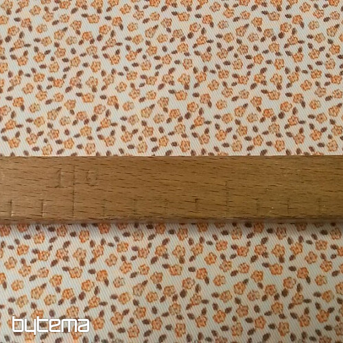 Tissu déco TWIST F01 petite fleur orange