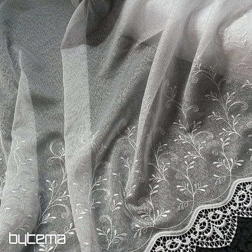 Rideau brodé 023 blanc