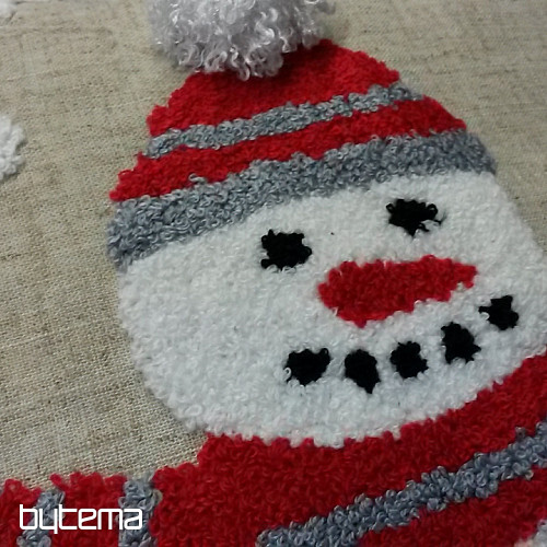 Housse décorative brodée SNOWMAN