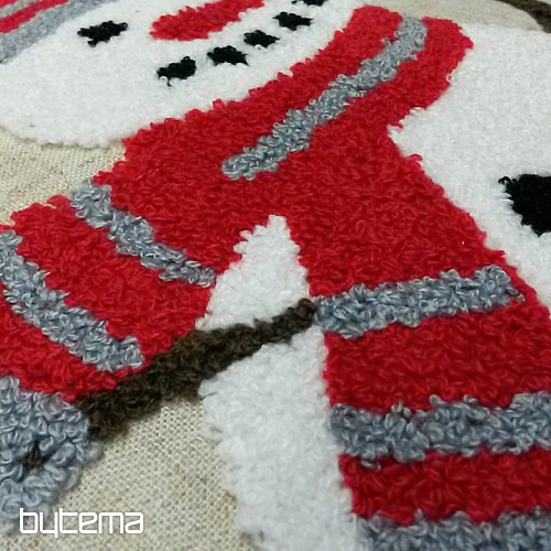 Housse décorative brodée SNOWMAN