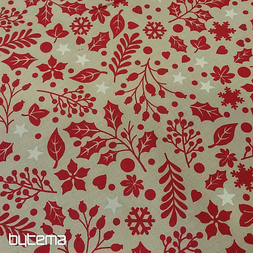 Tissu coton CESMINA rouge