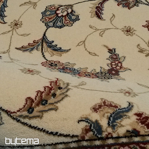 Tapis classique en laine ORIENT crème, bordure bordeaux