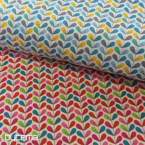 Tissu en coton SCANDY violet, rose