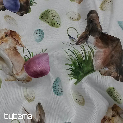 Tissu décoratif LAPIN DE PÂQUES numérique