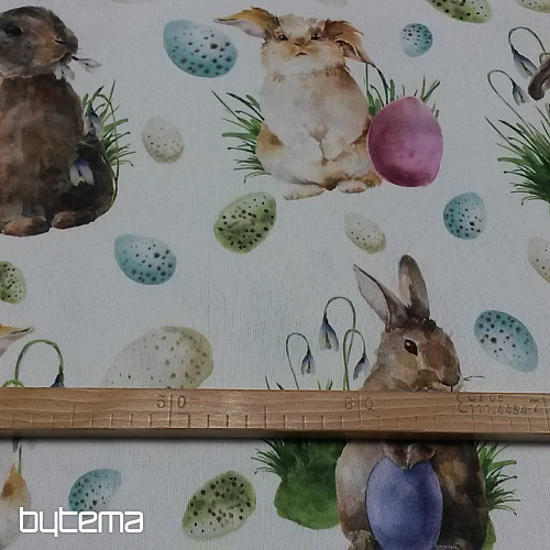 Tissu décoratif LAPIN DE PÂQUES numérique