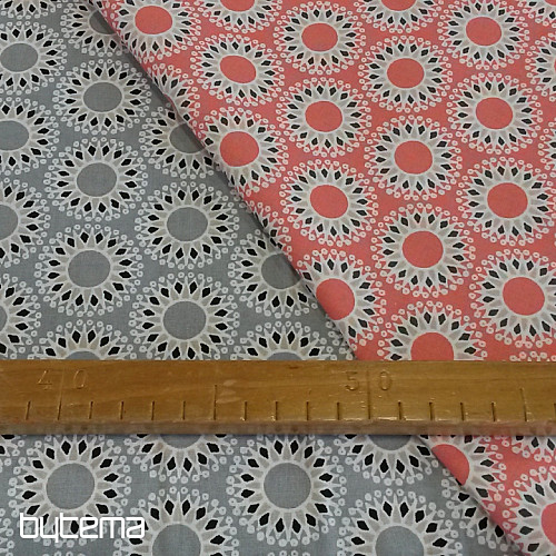 Tissu coton gris MALAWA