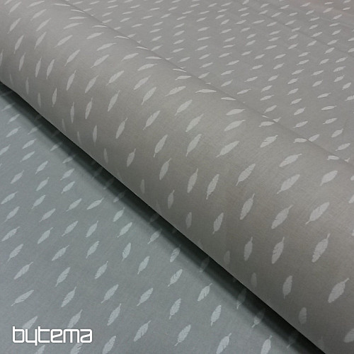 Tissu coton Plumes beige