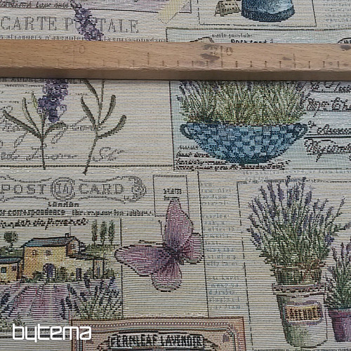 Tissu à tapisserie GRAINES DE LAVANDE JARDIN 3